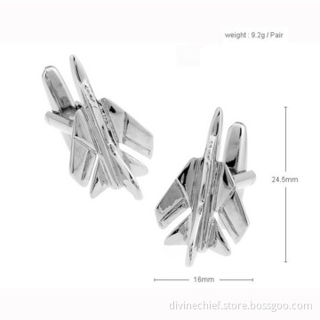 Custom Logo Airplane Model Cufflinks Luxury Man Shirt Cufflinks